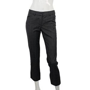 Nili Lotan Women's Tel Aviv Ankle Crop Pants in Jet Black Size 4
